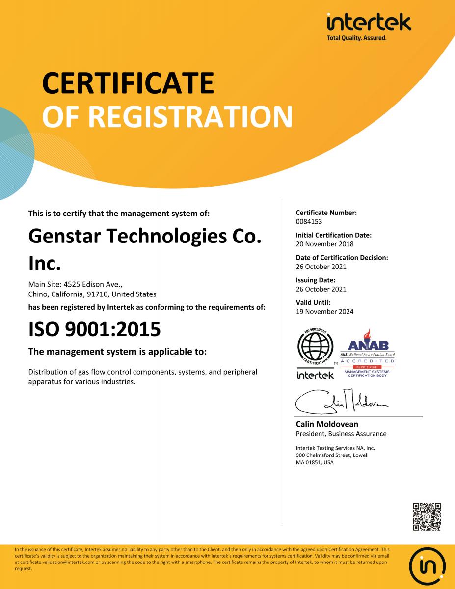 ISO 90012015 Genstartech